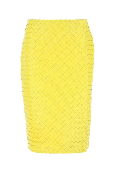 Shop Bottega Veneta Skirts In Yellow