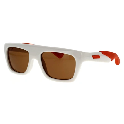 Shop Bottega Veneta Sunglasses In White