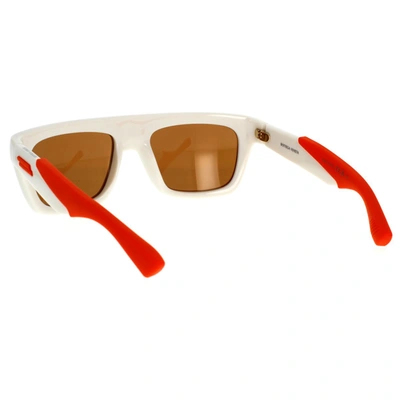 Shop Bottega Veneta Sunglasses In White