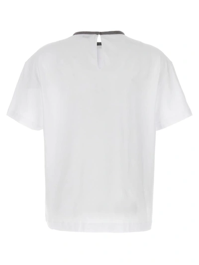 Shop Brunello Cucinelli 'monile' T-shirt' In White