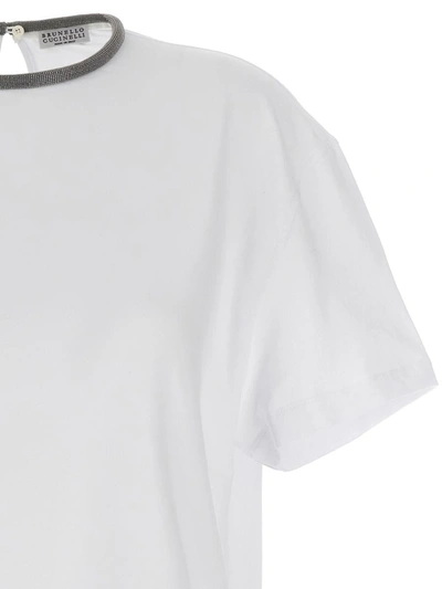 Shop Brunello Cucinelli 'monile' T-shirt' In White