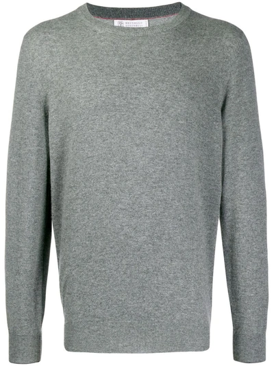 Shop Brunello Cucinelli Cashmere Sweater In Grey