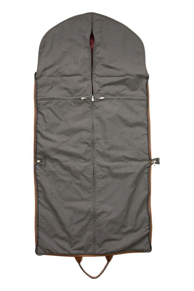 Shop Brunello Cucinelli Cotton And Leather Covers In Grey