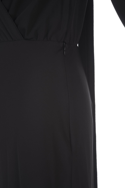 Shop Sportmax Black Disegno Midi Dress In Nero