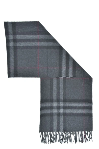 Shop Burberry Scarf Scarves Foulard In Grey