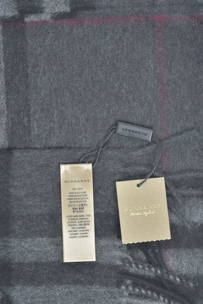 Shop Burberry Scarf Scarves Foulard In Grey