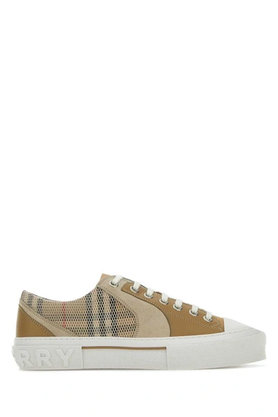 Shop Burberry Sneakers In Beige O Tan