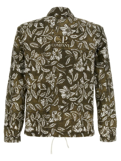 Shop C.p. Company Floral Printed Shirt In Gray