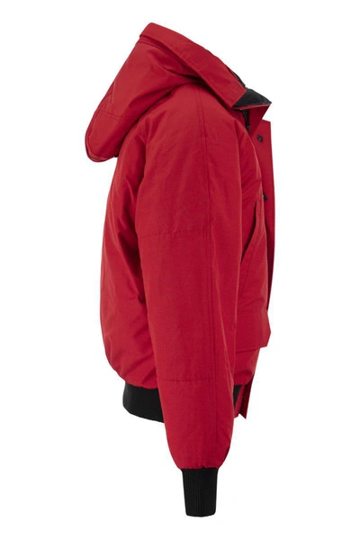 Shop Canada Goose Chilliwack - Hooded Bomber Jacket In Red