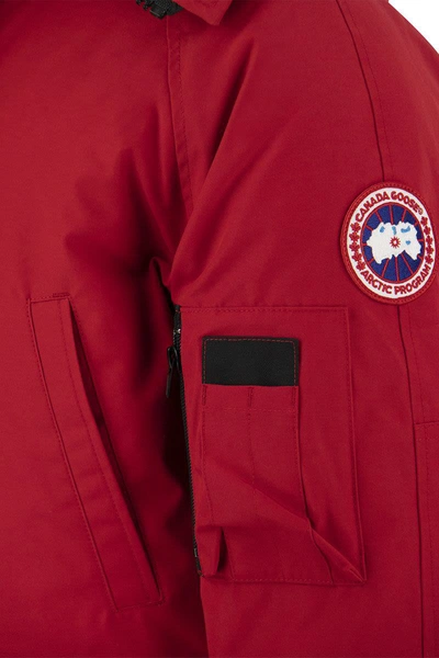 Shop Canada Goose Chilliwack - Hooded Bomber Jacket In Red