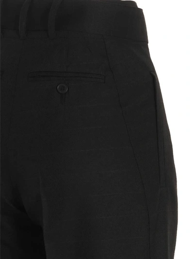 Shop Capasa Milano Check Pants In Black