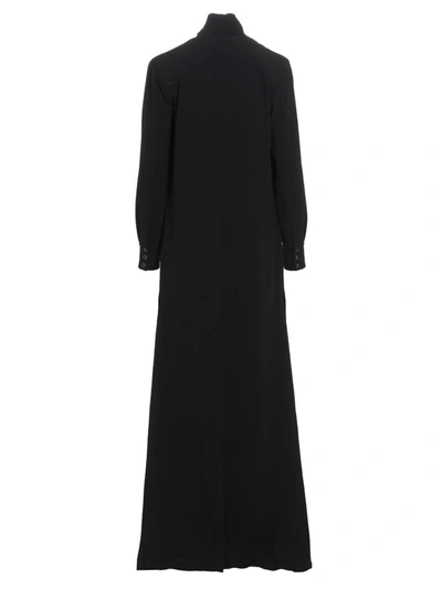Shop Capasa Milano Long Bow Dress In Black