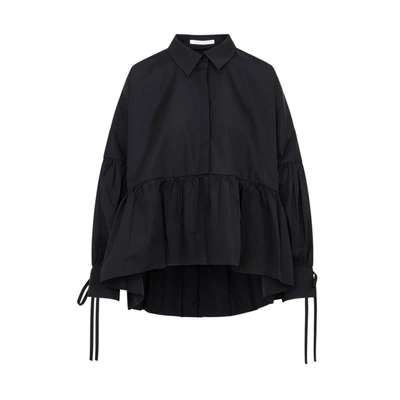 Shop Cecilie Bahnsen Andrea Cotton Shirt In Black