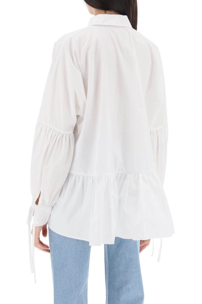 Shop Cecilie Bahnsen Andrea Poplin Shirt In White