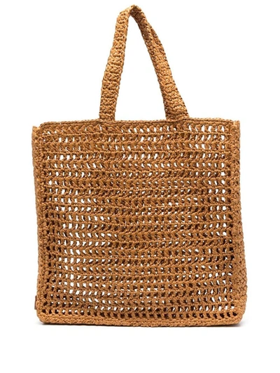 Shop Chica Naxos Straw Handbag In Brown