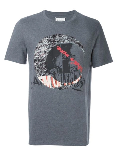 Maison Margiela Abstract Print T-shirt In Grey