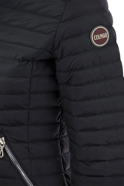 Shop Colmar Punky - Slim Hooded Down Jacket In Navy Blue