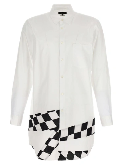 Shop Comme Des Garçons Homme Deux Comme Des Garçons Homme Plus Checkerboard Shirt In White/black