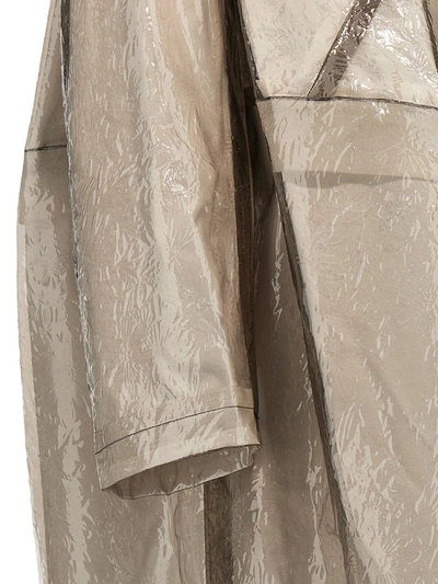 Comme Des Garçons Oversized Trench Coat Shiny Finish In Gray