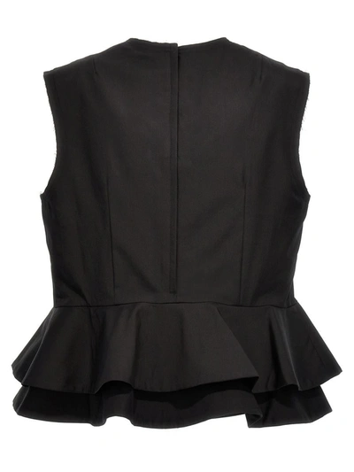 Shop Comme Des Garçons Peplum Top In Black