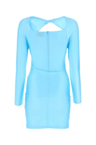 Shop Coperni Dress In Light Blue