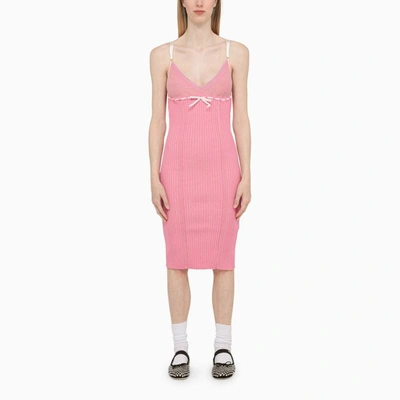Shop Cormio Naomi Ribbed Dress In Pink