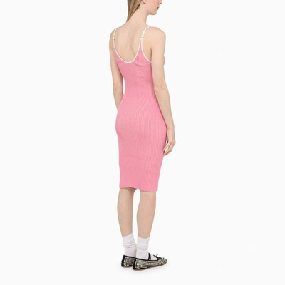 Shop Cormio Naomi Ribbed Dress In Pink