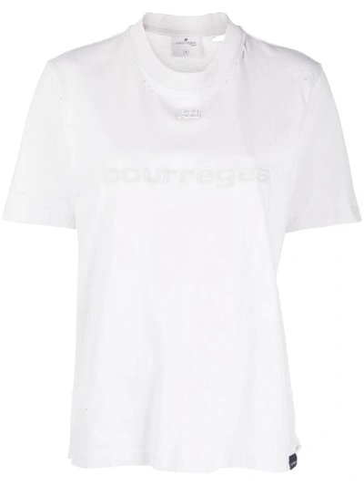 Shop Courrèges Courreges T-shirts And Polos In Dirty White