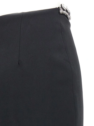 Shop David Koma 'puffer Circle Embroidery' Skirt In Black