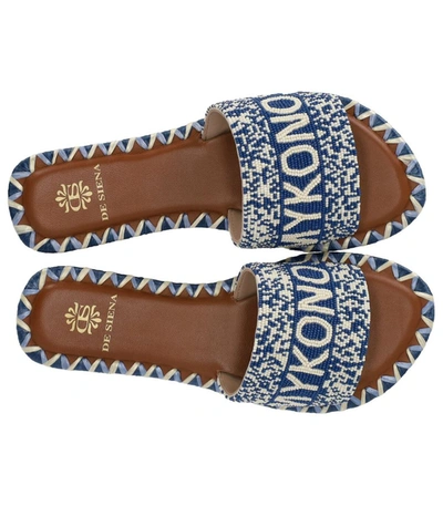 Shop De Siena Shoes  Mykonos Blue Slide