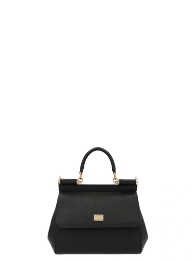 Shop Dolce & Gabbana 'sicily' Mini Handbag In Black