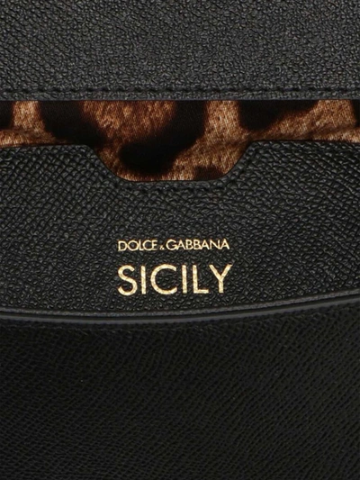 Shop Dolce & Gabbana 'sicily' Mini Handbag In Black
