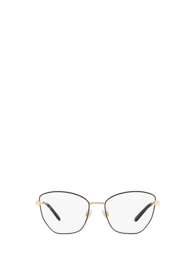 Shop Dolce & Gabbana Eyewear Eyeglasses In Gold / Matte Brown