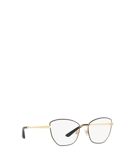 Shop Dolce & Gabbana Eyewear Eyeglasses In Gold / Matte Brown