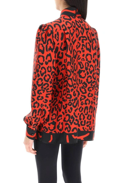 Shop Dolce & Gabbana Leopard And Zebra Print Silk Shirt In Multicolor