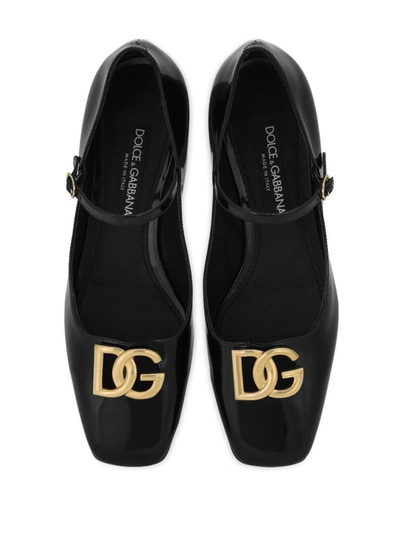 Shop Dolce & Gabbana Logo-plaque Mary Jane In Black