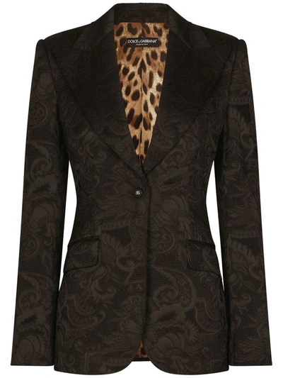 Shop Dolce & Gabbana Single-breasted Blazer Jacket In Black