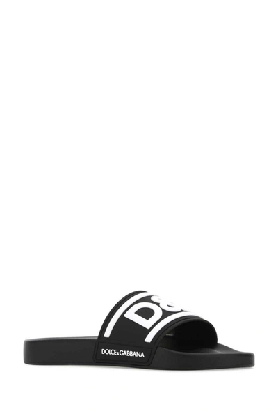 Shop Dolce & Gabbana Slippers In Black