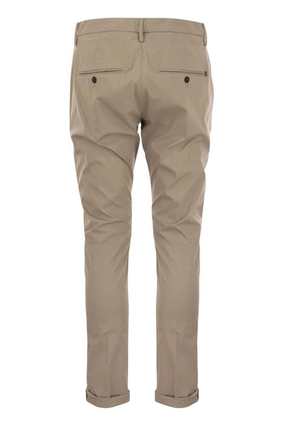 Shop Dondup Gaubert - Slim-fit Trousers In Stone