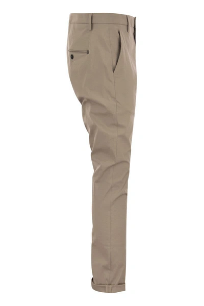 Shop Dondup Gaubert - Slim-fit Trousers In Stone