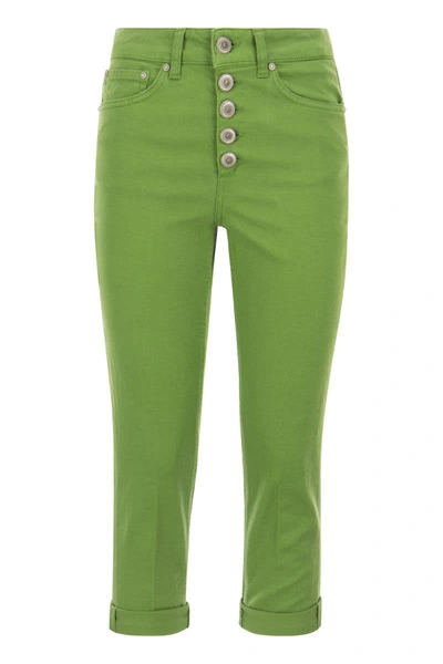 Shop Dondup Koons - Loose-fit Fleece Trousers In Green