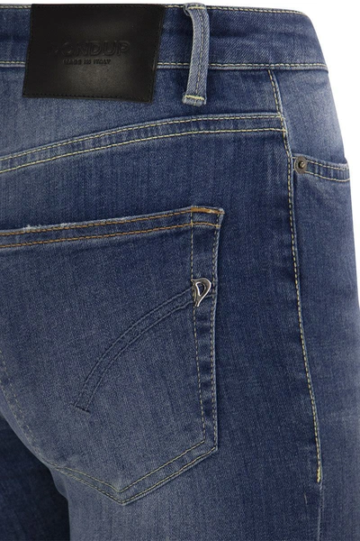 Dondup Mandy High-waisted Flared Jeans With Ankle Length In Denim Blue