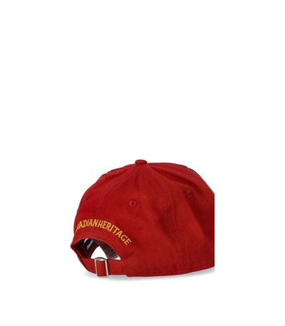 Shop Dsquared2 Patch Brick Red Baseball Cap