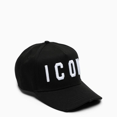 Shop Dsquared2 Black/white Icon Baseball Cap