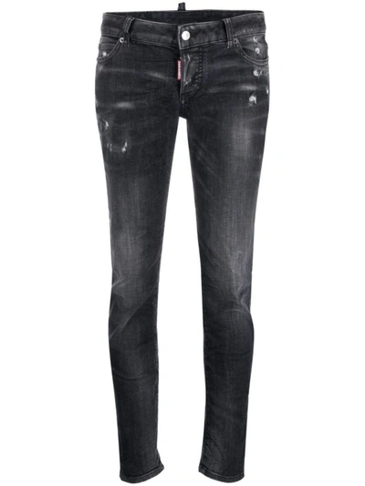 Shop Dsquared2 Jennifer Denim Jeans In Black