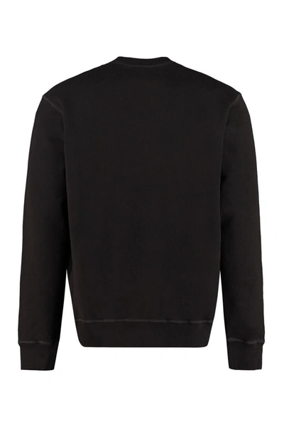 Shop Dsquared2 Logo Detail Cotton Sweatshirt In Black