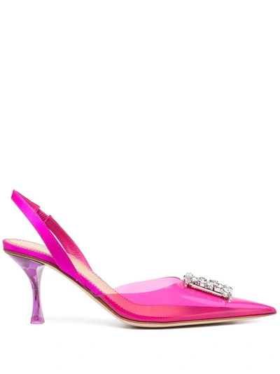 Shop Dsquared2 Rhinestone Detail Slingback Pumps In Pink