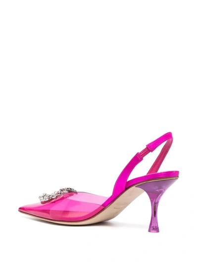 Dsquared2 80mm Embellished-logo Slingback Pumps In Pink