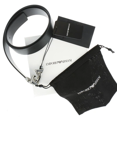 Shop Emporio Armani Belt In Black