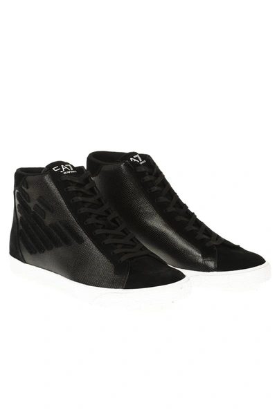 Shop Ea7 Emporio Armani Ankle Boots Sneaker In Black